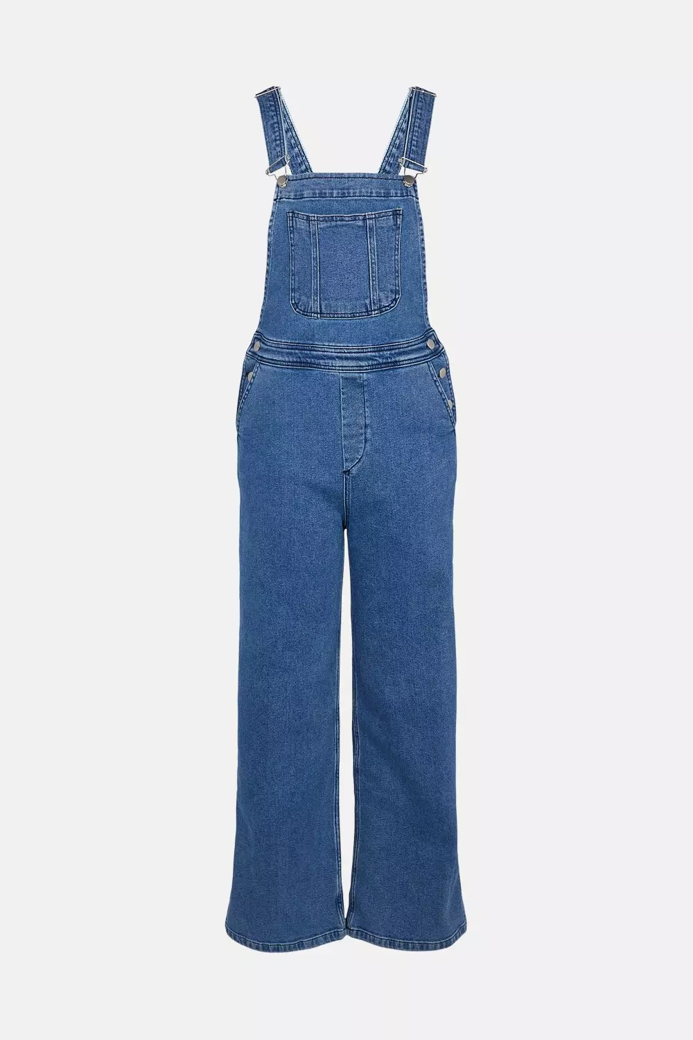 Wide leg best sale denim dungarees uk